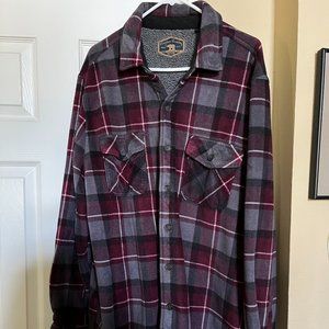 Men's Fleece-Lined Flannel Shacket